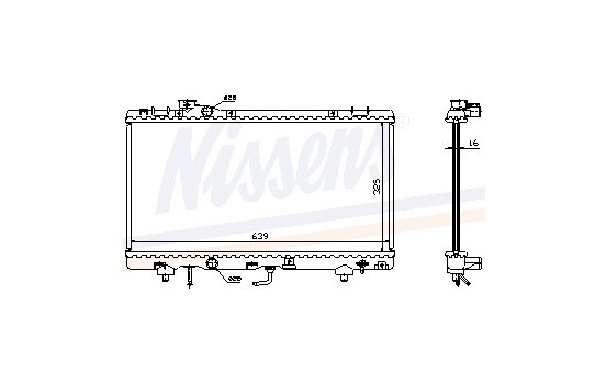 Radiator, engine cooling 647041 Nissens