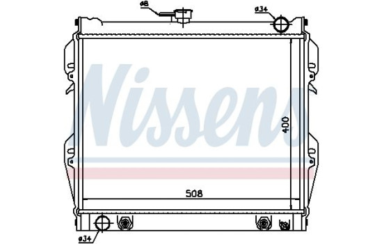 Radiator, engine cooling 64728 Nissens, Image 2