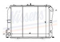 Radiator, engine cooling 64737 Nissens