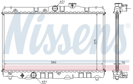 Radiator, engine cooling 64741 Nissens