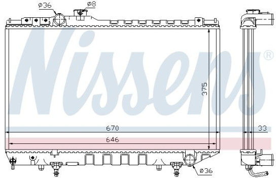 Radiator, engine cooling 64750 Nissens, Image 2