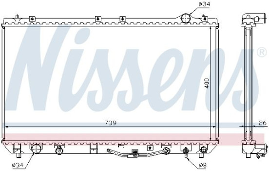 Radiator, engine cooling 647541 Nissens, Image 2