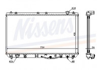 Radiator, engine cooling 647541 Nissens