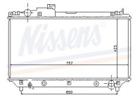 Radiator, engine cooling 64764 Nissens