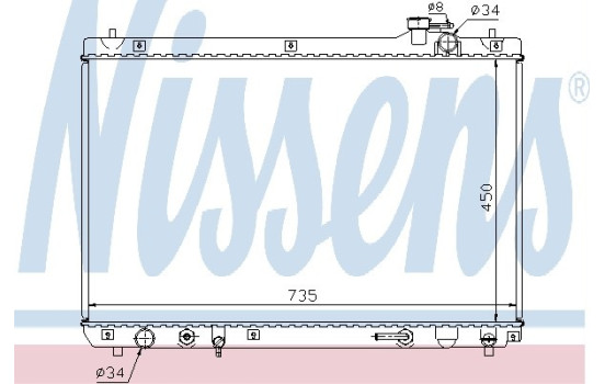 Radiator, engine cooling 64766 Nissens