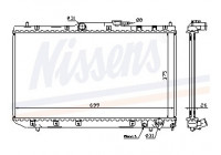 Radiator, engine cooling 64785A Nissens