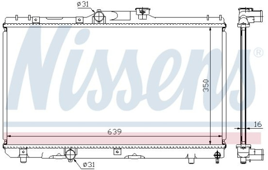 Radiator, engine cooling 64786A Nissens, Image 2