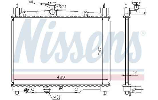 Radiator, engine cooling 64789A Nissens, Image 2