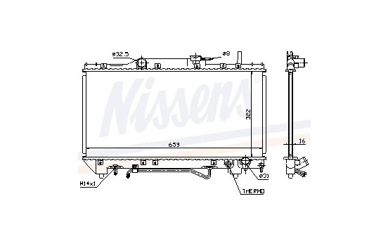 Radiator, engine cooling 64802 Nissens