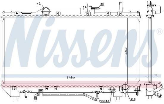 Radiator, engine cooling 64802 Nissens, Image 6