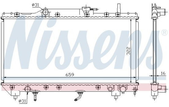 Radiator, engine cooling 64806 Nissens, Image 2