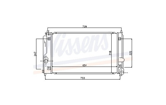 Radiator, engine cooling 64822 Nissens