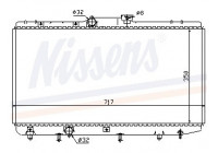 Radiator, engine cooling 648321 Nissens