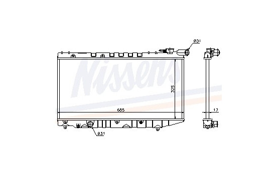 Radiator, engine cooling 64835 Nissens