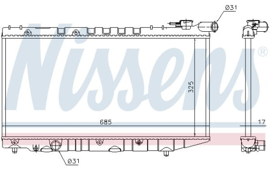 Radiator, engine cooling 64835 Nissens, Image 2