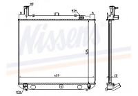Radiator, engine cooling 64858A Nissens