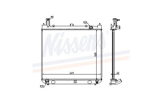 Radiator, engine cooling 64858A Nissens