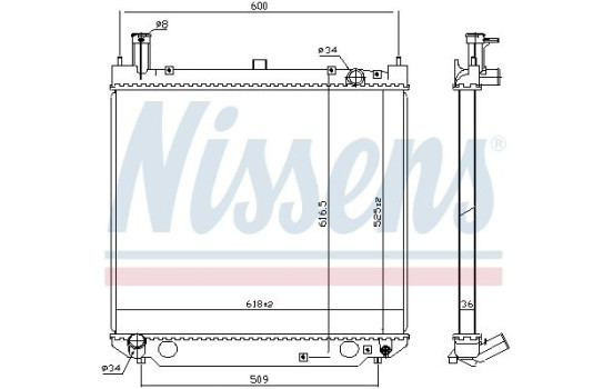 Radiator, engine cooling 64858A Nissens, Image 6
