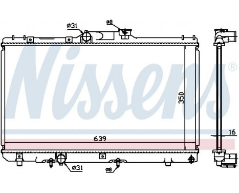 Radiator, engine cooling 64868A Nissens, Image 2