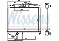 Radiator, engine cooling 64880 Nissens