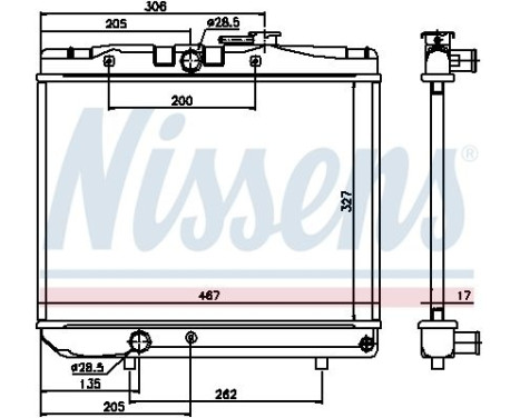 Radiator, engine cooling 64880 Nissens