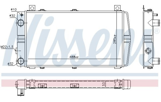 Radiator, engine cooling 648911 Nissens, Image 2