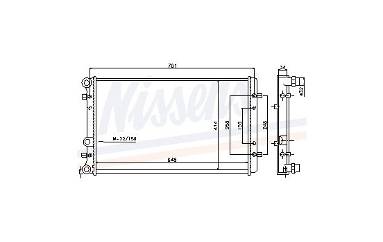 Radiator, engine cooling 65011 Nissens