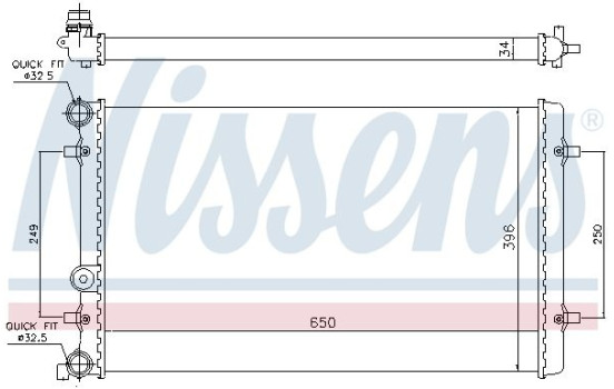 Radiator, engine cooling 65011 Nissens, Image 2