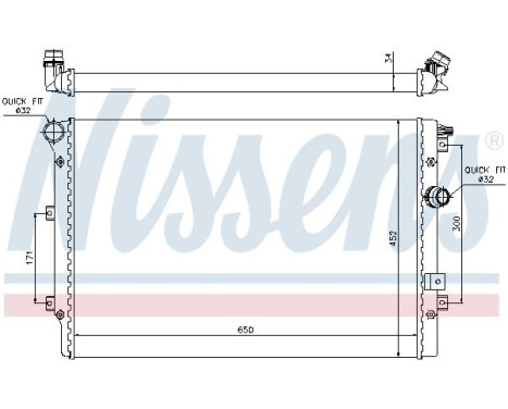 Radiator, engine cooling 65015 Nissens, Image 2