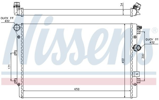 Radiator, engine cooling 65015 Nissens, Image 2