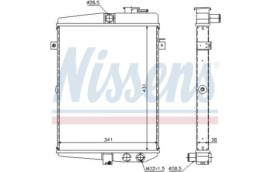 Radiator, engine cooling 65081 Nissens
