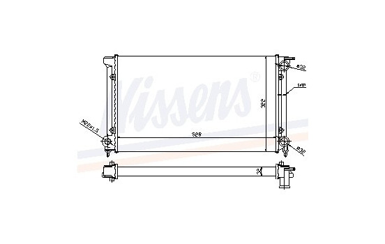 Radiator, engine cooling 651511 Nissens