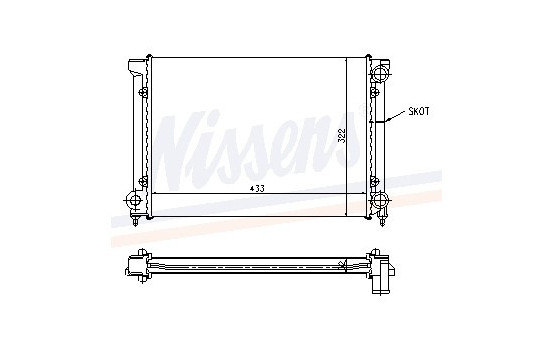 Radiator, engine cooling 651651 Nissens