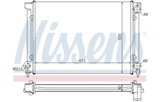 Radiator, engine cooling 651651 Nissens, Image 2