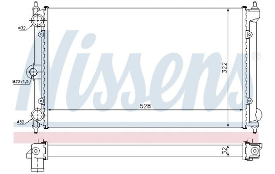Radiator, engine cooling 651731 Nissens, Image 2
