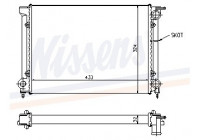 Radiator, engine cooling 651811 Nissens