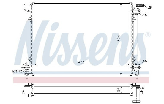 Radiator, engine cooling 651811 Nissens, Image 2