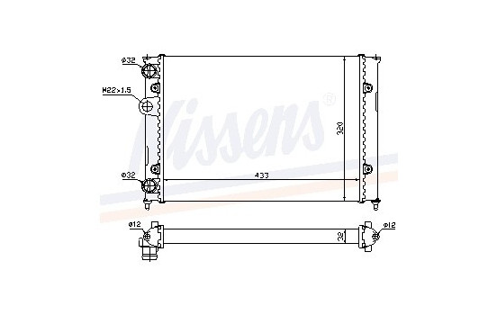 Radiator, engine cooling 651851 Nissens