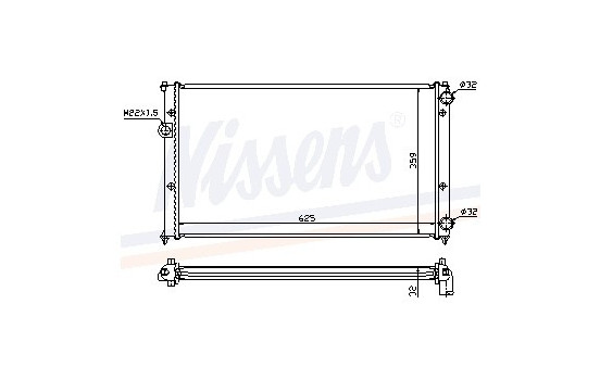 Radiator, engine cooling 652441 Nissens