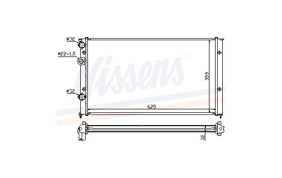Radiator, engine cooling 652451 Nissens