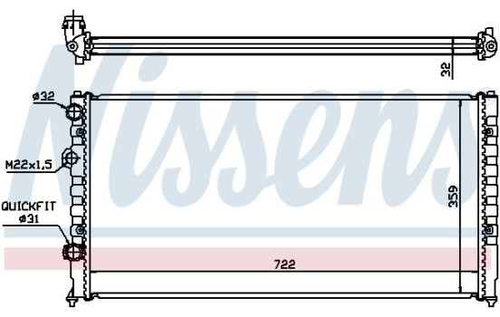 Radiator, engine cooling 65252 Nissens, Image 2