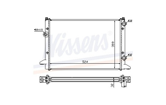 Radiator, engine cooling 65253 Nissens