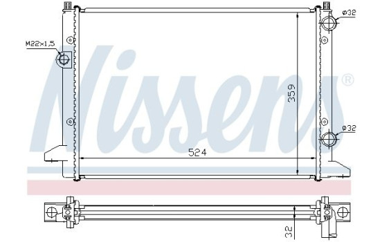 Radiator, engine cooling 65253 Nissens, Image 2