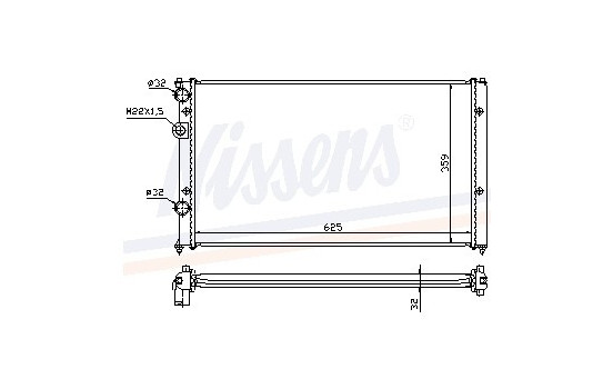 Radiator, engine cooling 652551 Nissens