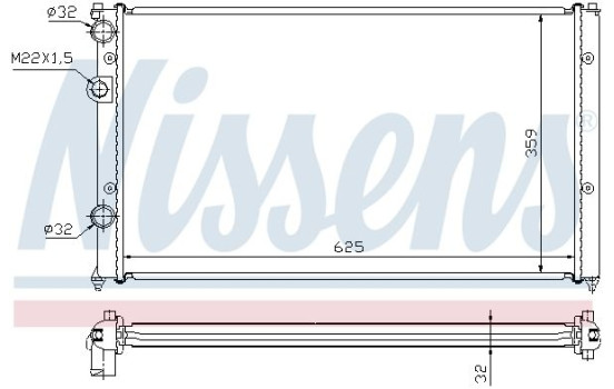 Radiator, engine cooling 652551 Nissens, Image 2