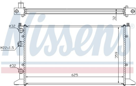 Radiator, engine cooling 65265A Nissens, Image 2