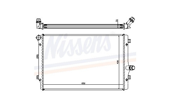 Radiator, engine cooling 65281A Nissens, Image 5