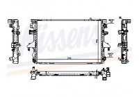 Radiator, engine cooling 65283A Nissens