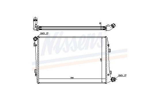 Radiator, engine cooling 65291A Nissens