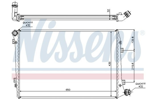Radiator, engine cooling 65291A Nissens, Image 2